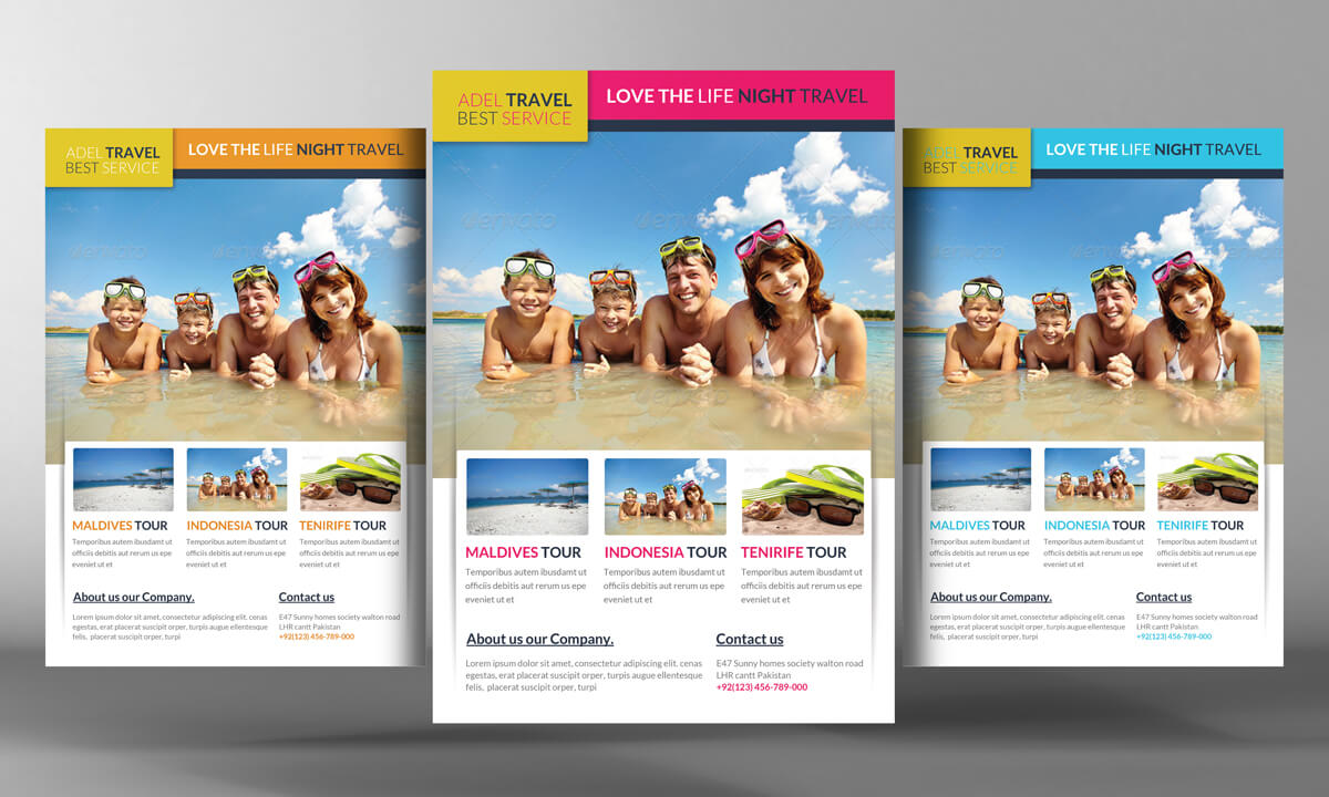 Travel Agency Flyer Poster Template Psd Design