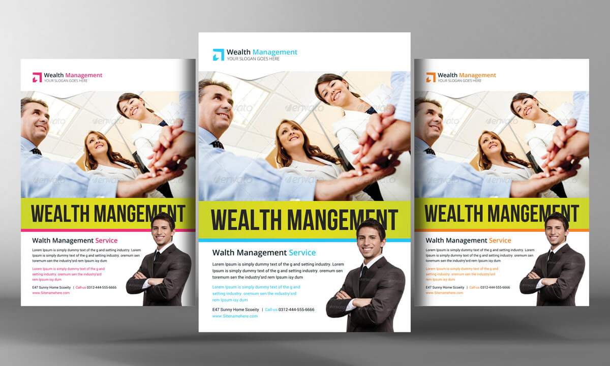 Wealth Management Flyer Template Psd Design