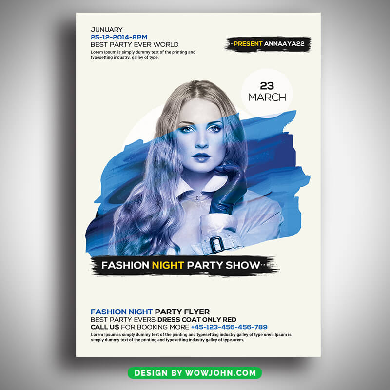 Fashion Night Party Flyer Template Psd Design