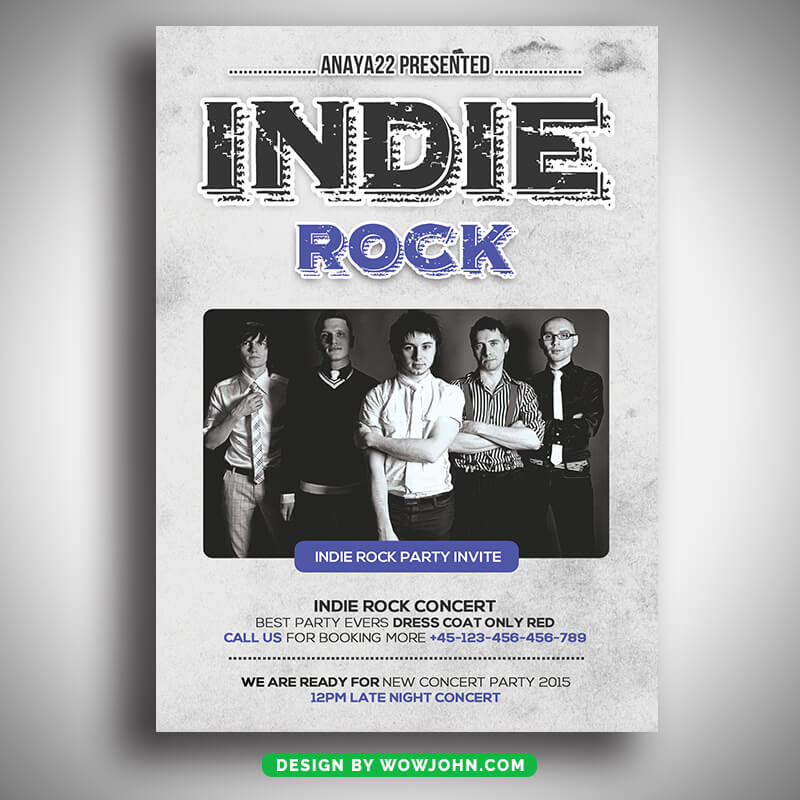 Indie Rock Concert Psd Flyer Template Design