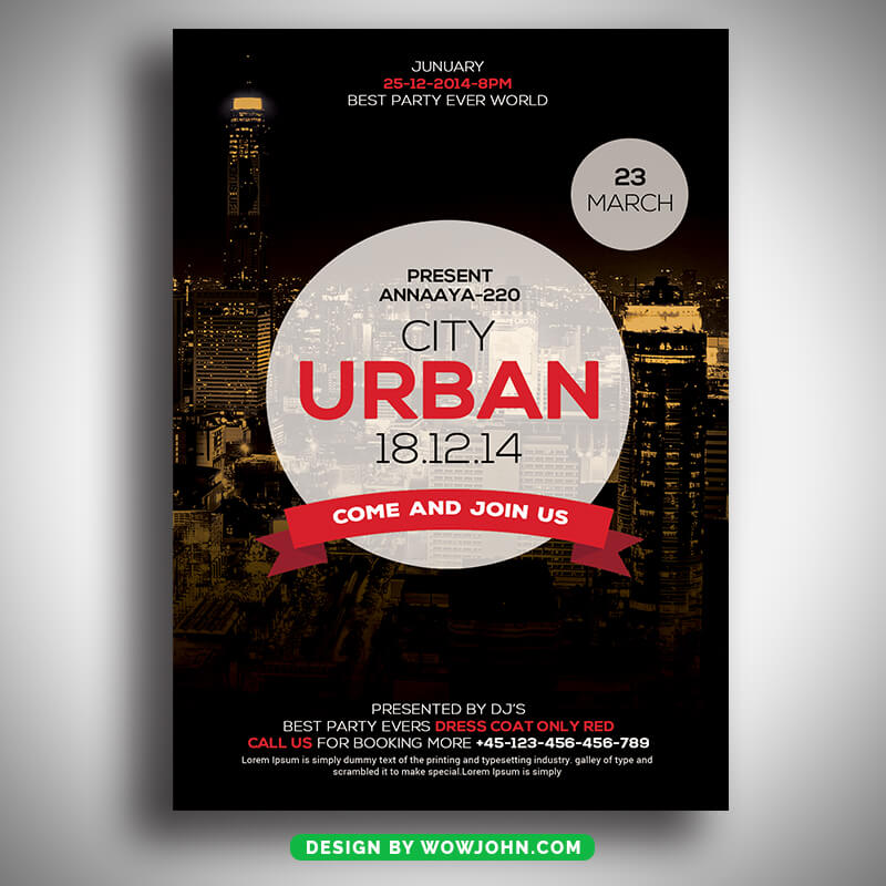 Urban City Concert Psd Flyer Template Design