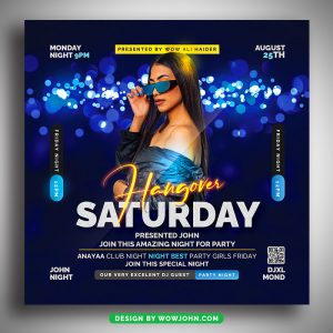 Saturday Night Party Flyer Template Free Download