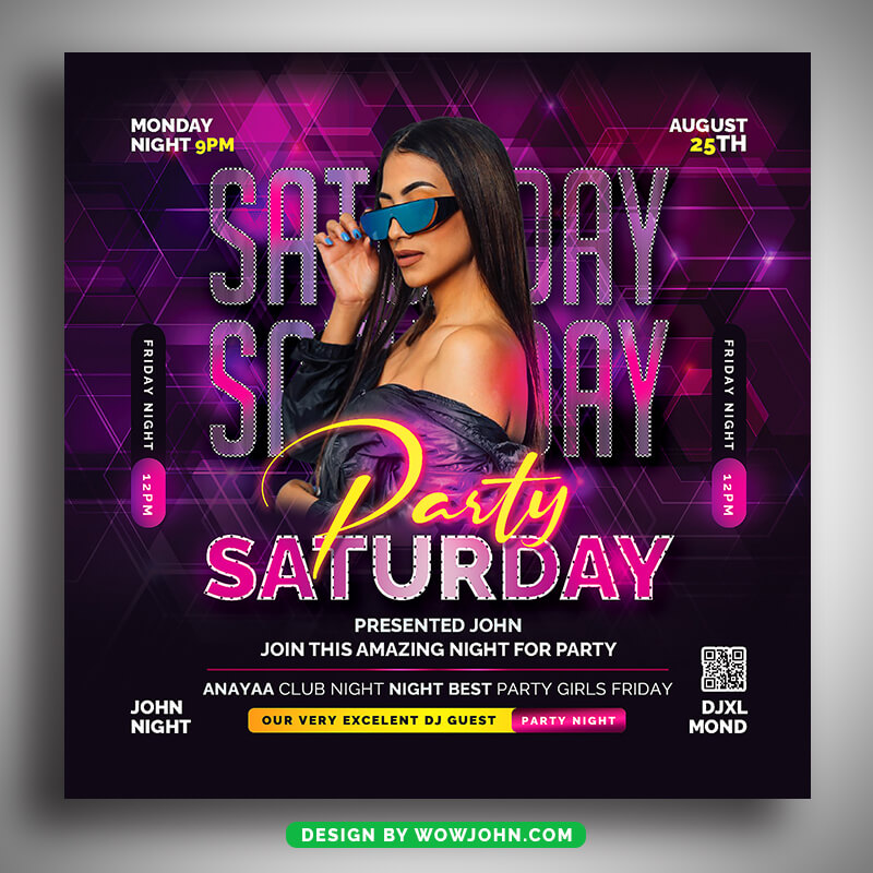 Free Artist Party Flyer Template Psd Download
