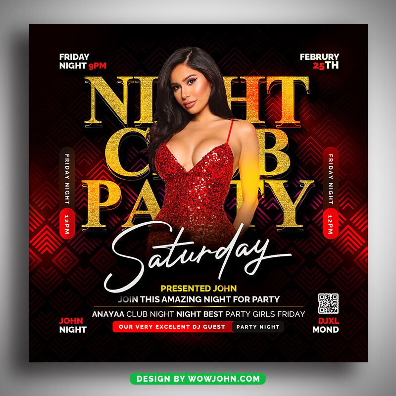 Free Night Club Party Sexy Friday Flyer Template