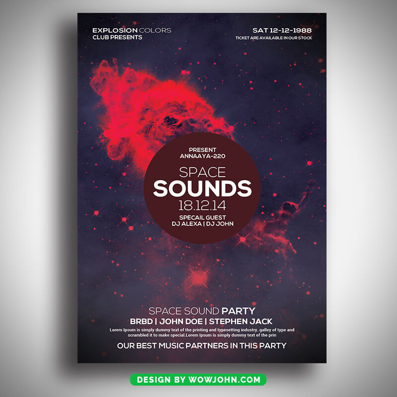 Space Sound Psd Flyer Template Download