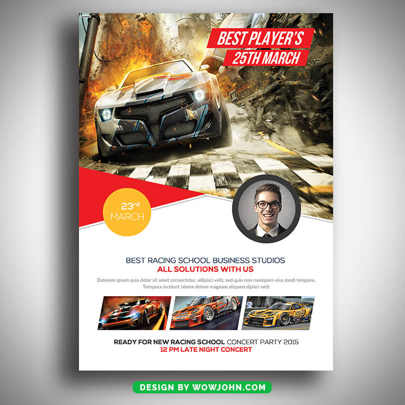 Free Car Racing Psd Flyer Template Download