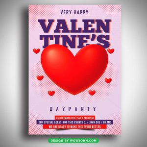 Free Special Valentines Party Flyer Template Psd