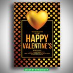 Free Valentines Day Invitation Flyer Template Psd