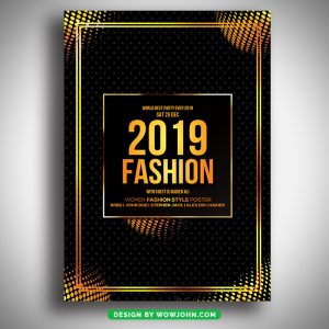 Gold Fashion Show Psd Flyer Template Design