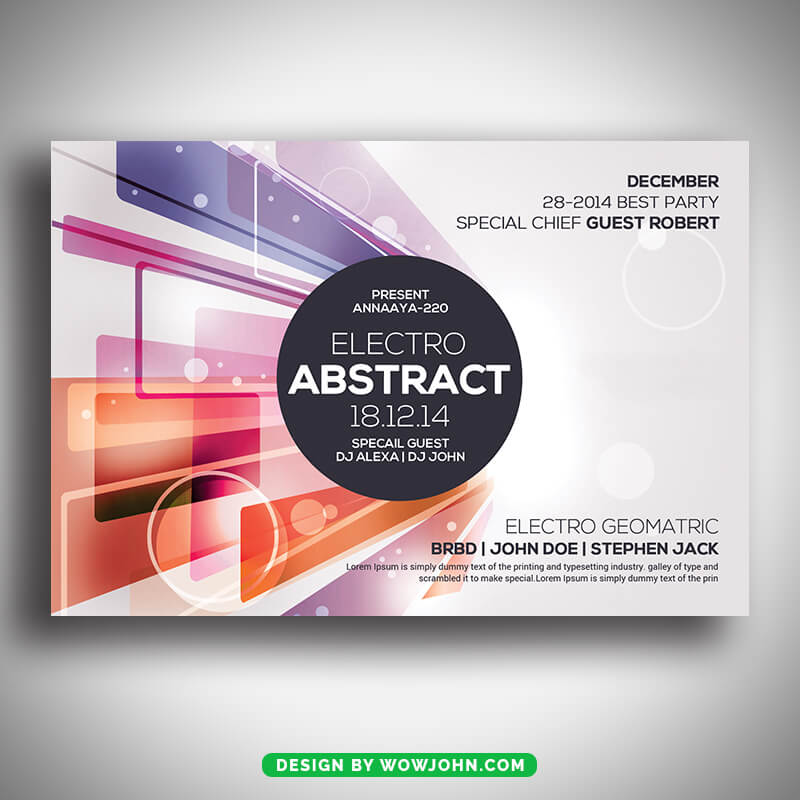 Abstract Party Flyer Template Psd Download