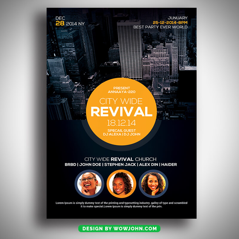 Revival Church Flyer Template Psd Download