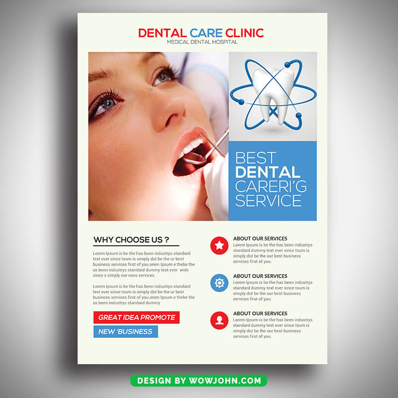 Dental Clinic Service Flyer Template Psd Download