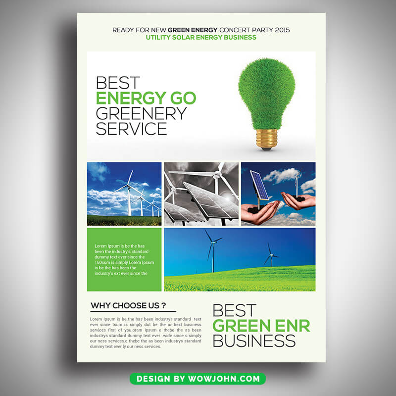 Green Energy Solar Flyer Template Psd Download