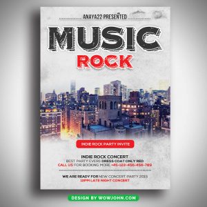 Rock Music Concert Flyer Template Psd Download