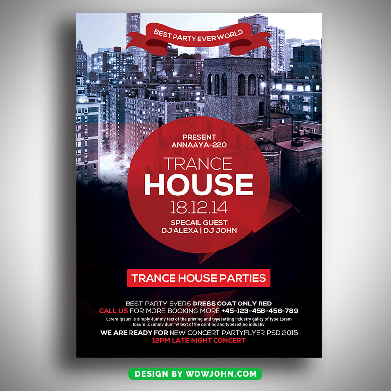 Trans House Party Flyer Template Psd Download
