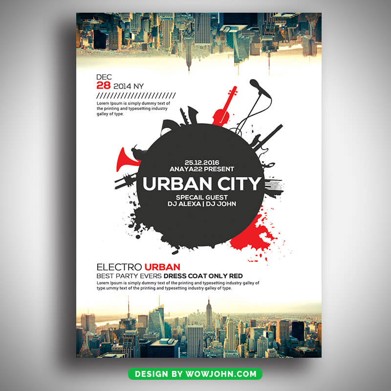 Urban Music Flyer Template Psd Design