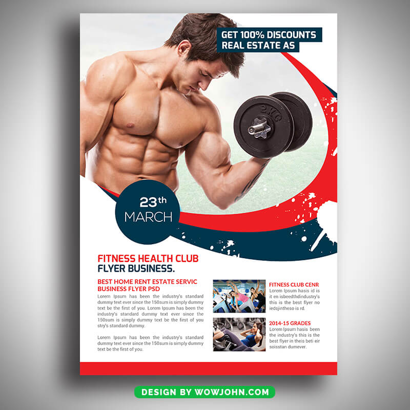 Fitness Gym Promotion Flyer Template Psd File