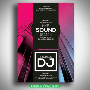 Dj Sound System Flyer Template Psd Design