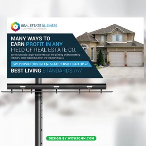 Real Estate Billboard Banner Psd Template