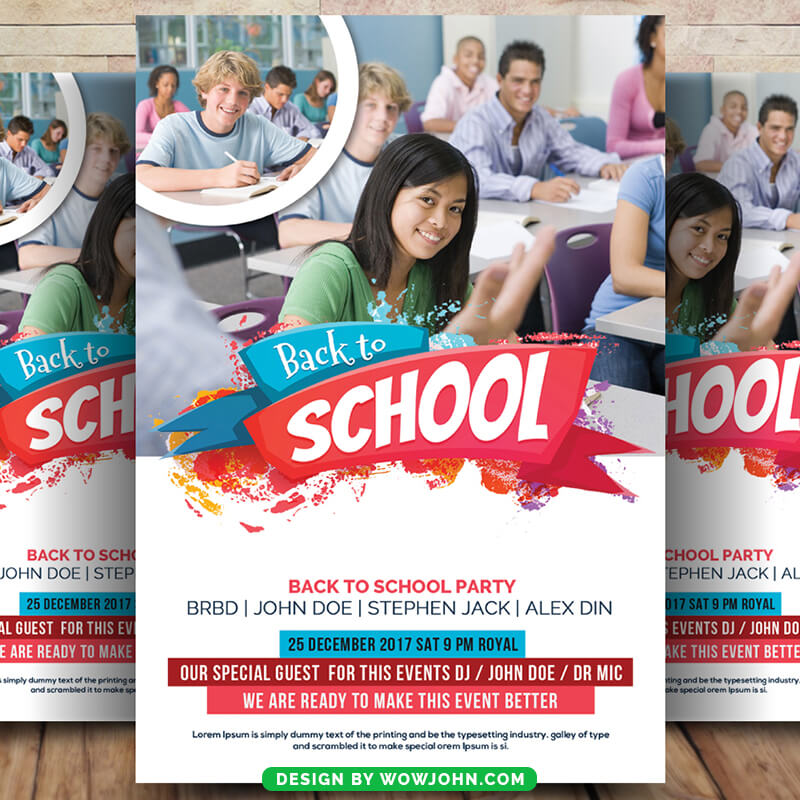 Back To School Psd Flyer Template Design