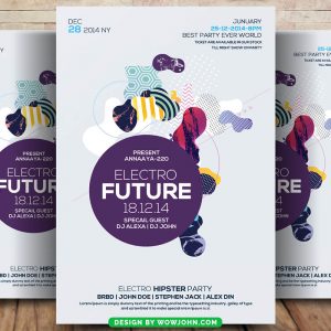 Future Party Psd Flyer Template Design