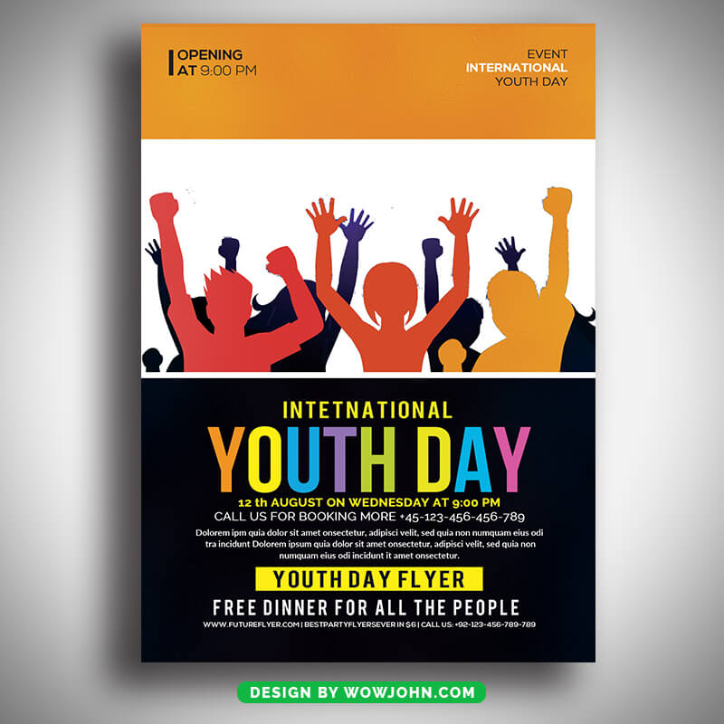 Youth Day Flyer Poster Template Design Psd