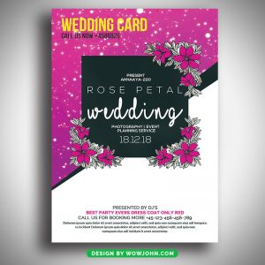 Free Wedding Invitation Set Psd Design