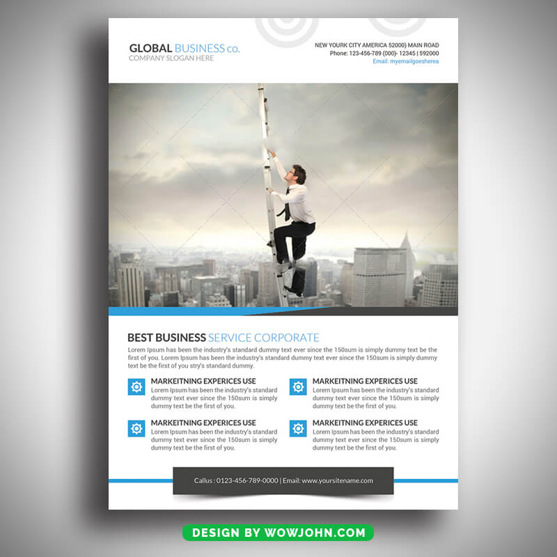 Free Business Flyer Template With 3 Color Schemes
