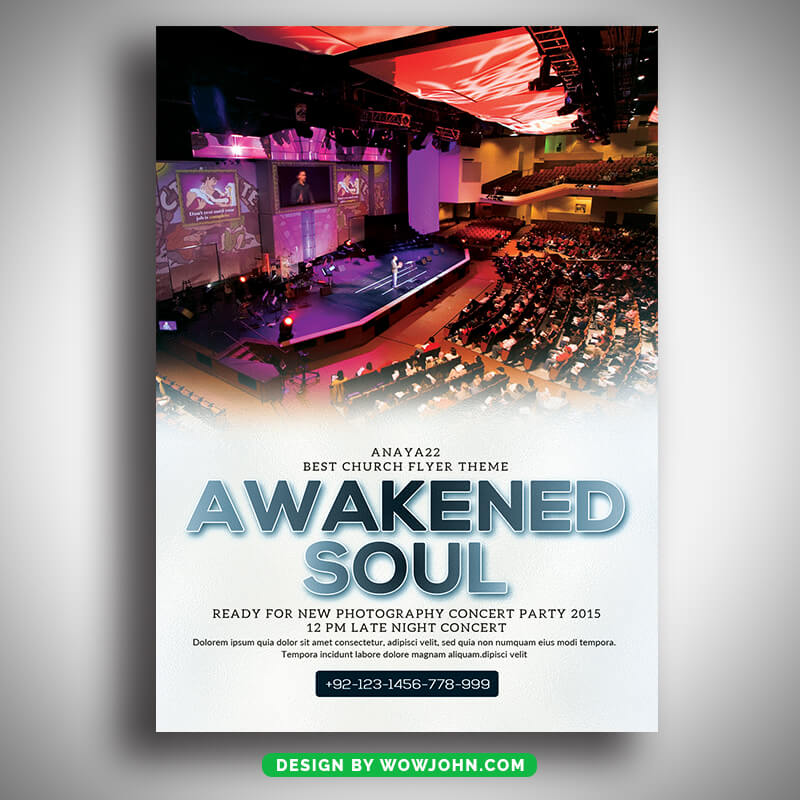 Awakened Church Flyer Template Psd Design