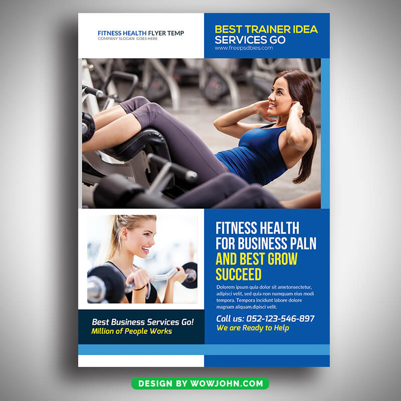 Fitness Gym Trainer Flyer Template Psd Design