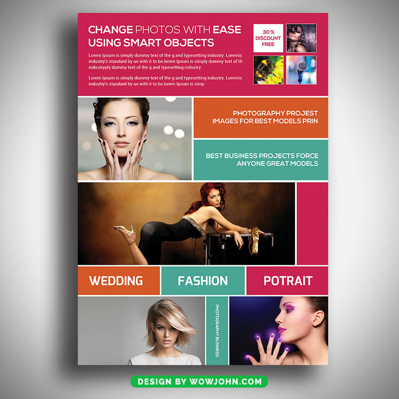 Photography Layout Flyer Template Psd Design