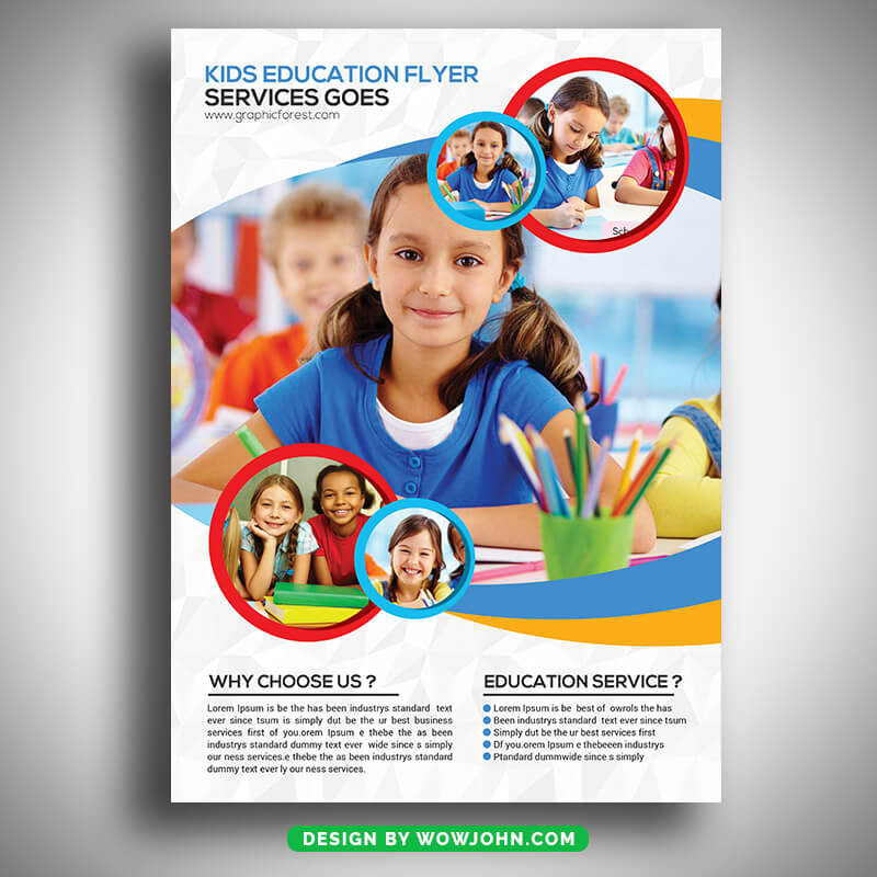 Kids School Fun Flyer Template Psd Design