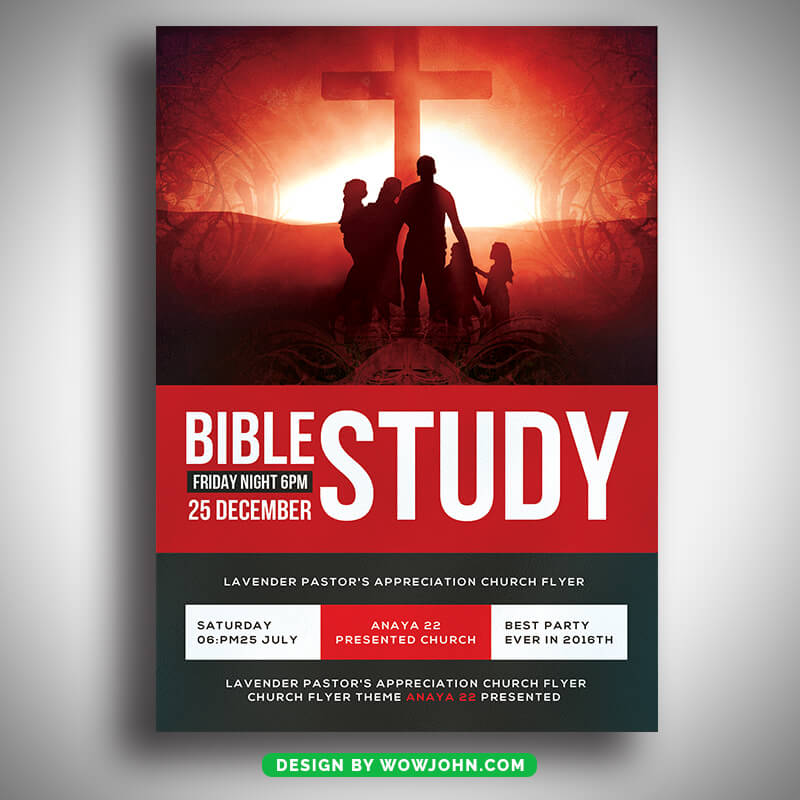 Bible Study Flyer Template Psd Design