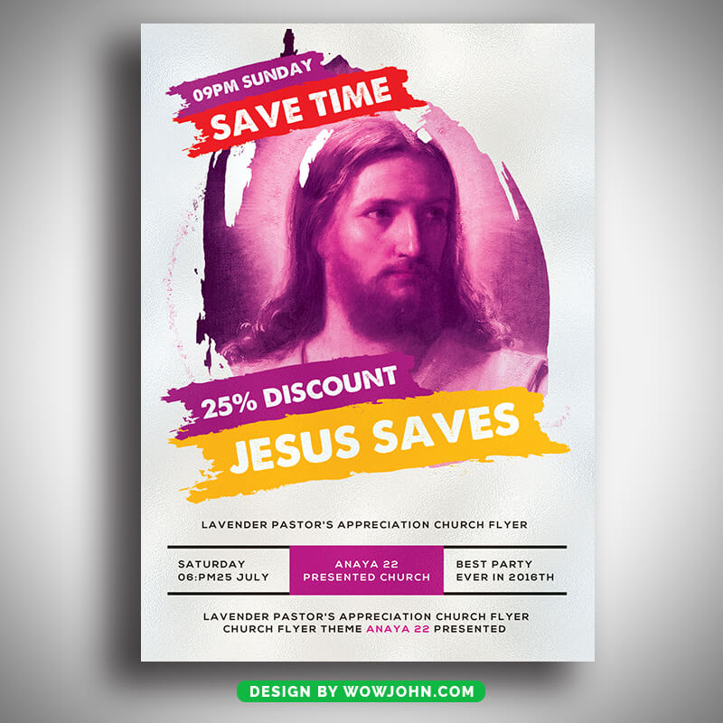 Jesus Saves Church Flyer Template Psd Design