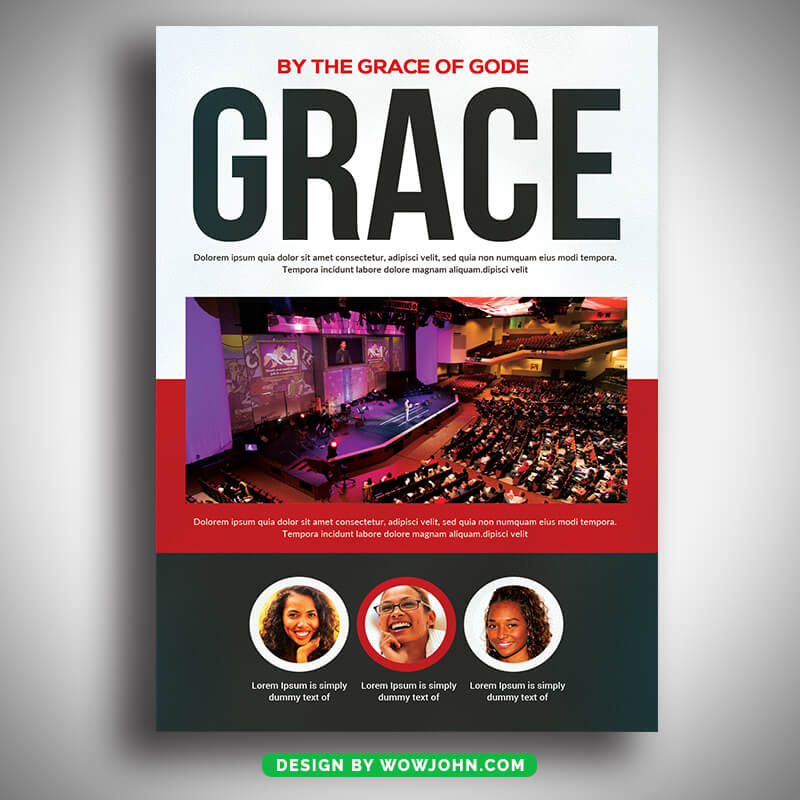 Grace of God Church Flyer Template Psd Design