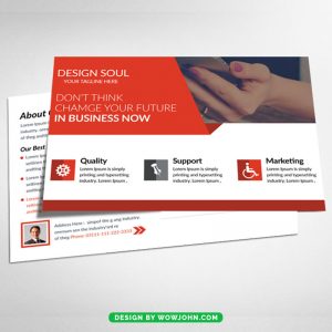 Free Business Marketing Postcard Template Psd
