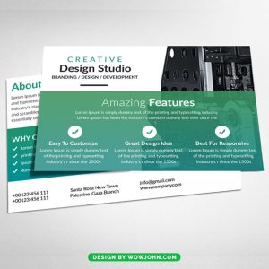 Design Studio Postcard Template Psd Download