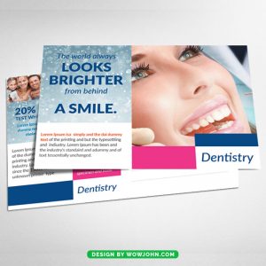 Free Dental Postcard Psd Template Design