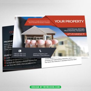 Property Advisor Postcard Psd Template Design