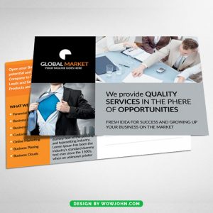 Free Cleaning Service Postcard Psd Template