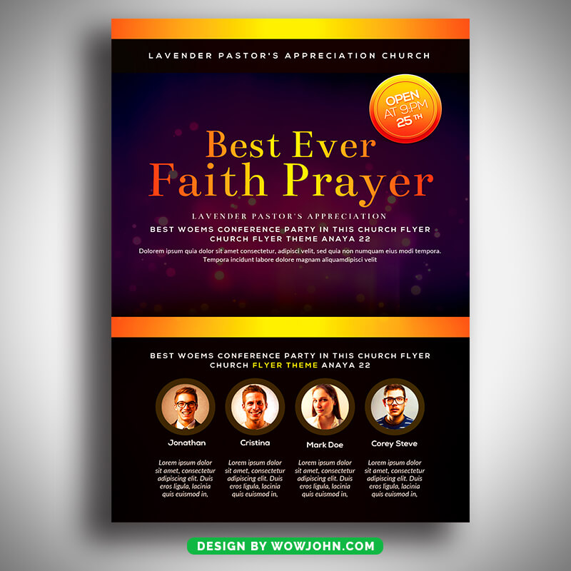 Prayer Faith Church Flyer Template Psd Design