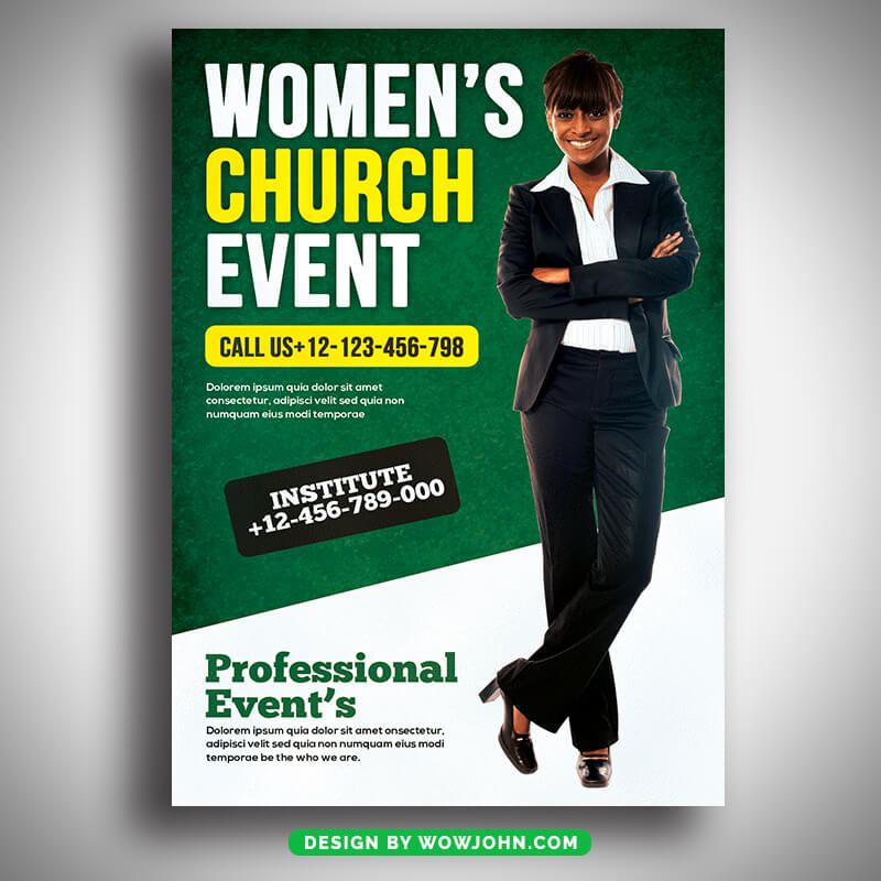 Free Women Church Flyer Template Psd Design