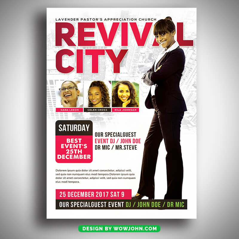 Free Revive Conference Church Psd Flyer Template