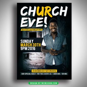 Free Vintage Church Psd Flyer Template