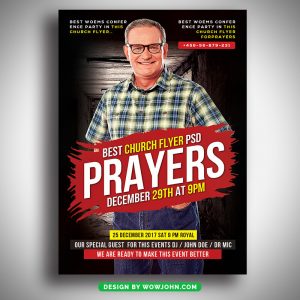 Pastor Prayer Night Church Psd Flyer Template