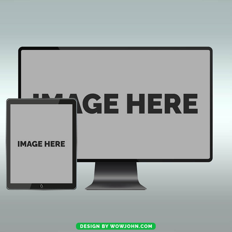 iMac and Tablet Mockup Psd Free Download