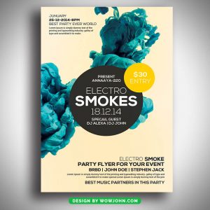 Free Hookah Smoke Party Psd Flyer Template