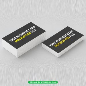 Free Simple Clean Business Card Mockup Psd