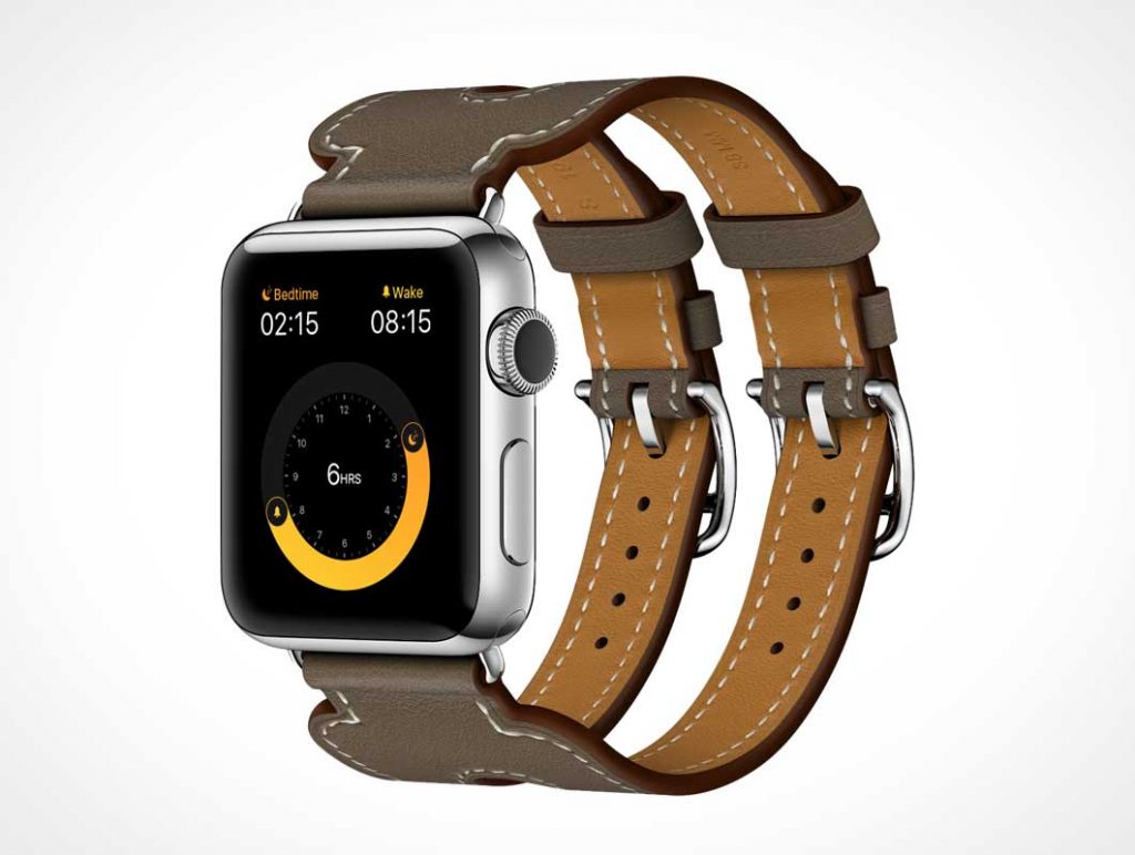 3 IWatch Display Hermes Edition Bands PSD Mockup