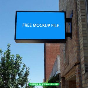 Free Shop Wall Sign Mockup Psd Download